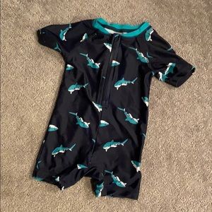 Short sleeve swim romper. Sz 6-12mth. Old Navy.